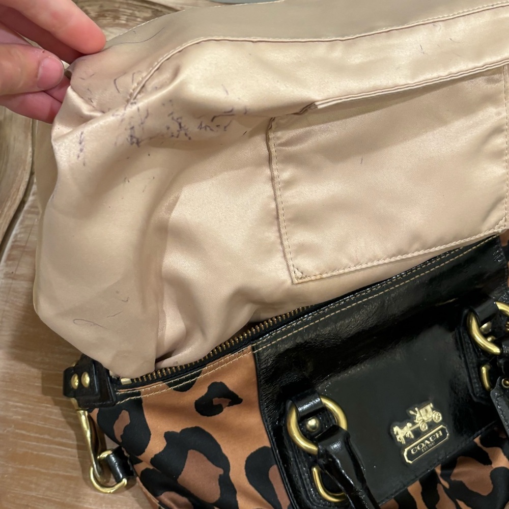 Rare Coach Leopard Print Handbag - Picture 6 of 15